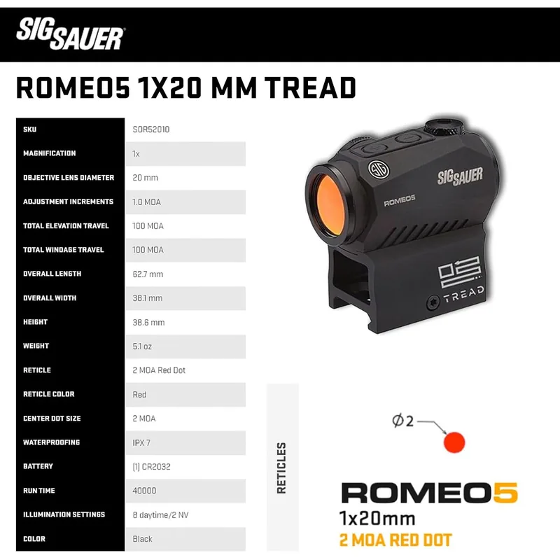 SIG ROMEO5 Tread Red Dot, view 5